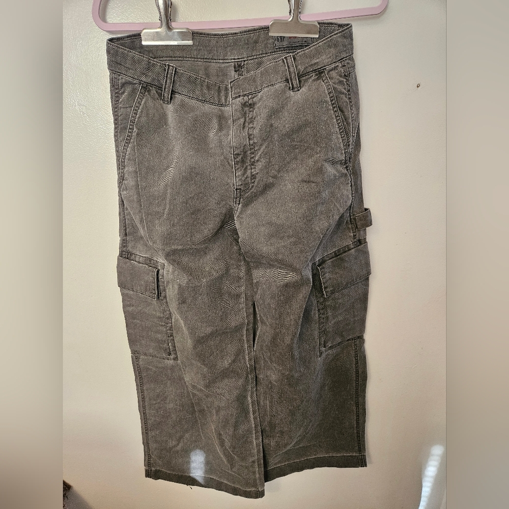 GAP NWOT Charcoal Wide Leg Cargo Pants